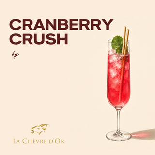 Cranberry Crush, an alcohol-free cocktail by La Chevre d'Or made with Maison Giulia