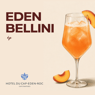 Eden Bellini, an alcohol-free peach Bellini by Hotel du Cap-Eden-Roc made with Maison Giulia No.1